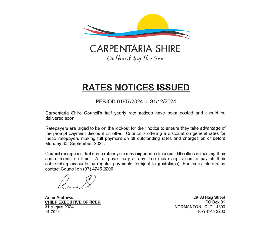 Rates Notice